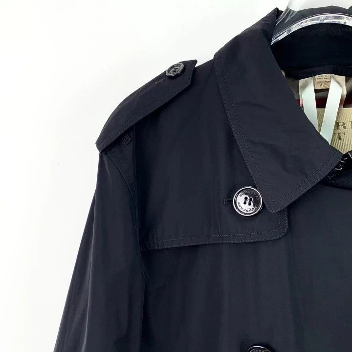 Burberry Burberry Black Collar Button Trench Coat Size US XL / EU 56 / 4 - 3 Thumbnail