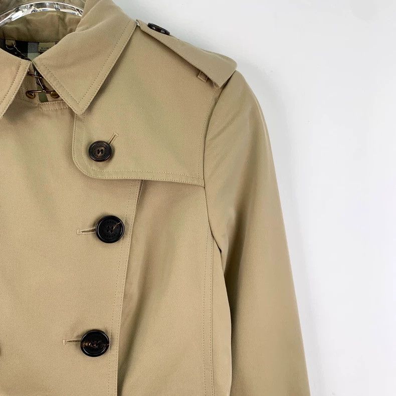 Burberry Burberry Beige Cotton Trench Coat Size US XS / EU 42 / 0 - 3 Thumbnail