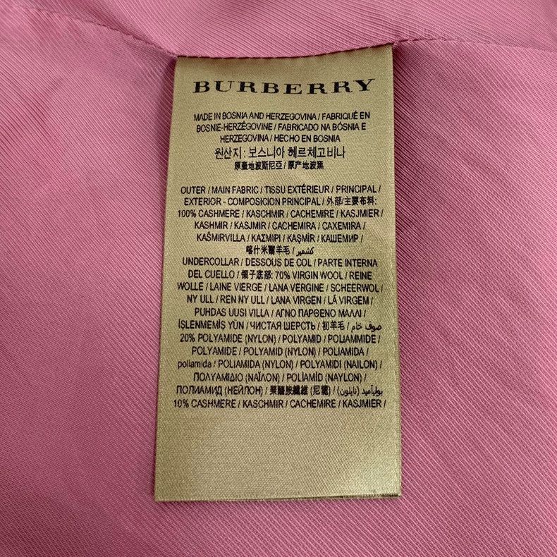Burberry Burberry Pink Cashmere Double-Breasted Coat Size US XS / EU 42 / 0 - 7 Thumbnail