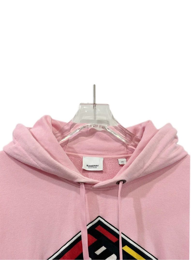 Burberry Burberry Embroidered Logo Pink Hoodie Size US XL / EU 56 / 4 - 3 Thumbnail