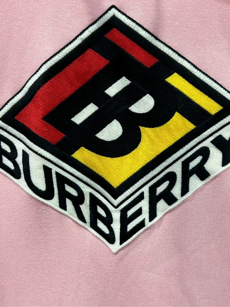 Burberry Burberry Embroidered Logo Pink Hoodie Size US XL / EU 56 / 4 - 6 Thumbnail