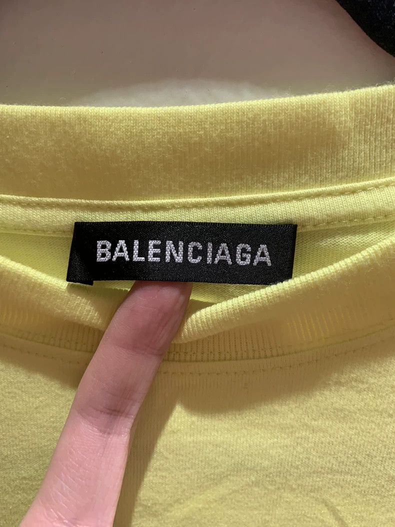 Balenciaga Balenciaga Lemon Yellow Crew Neck T-shirt S Size US S / EU 44-46 / 1 - 2 Thumbnail