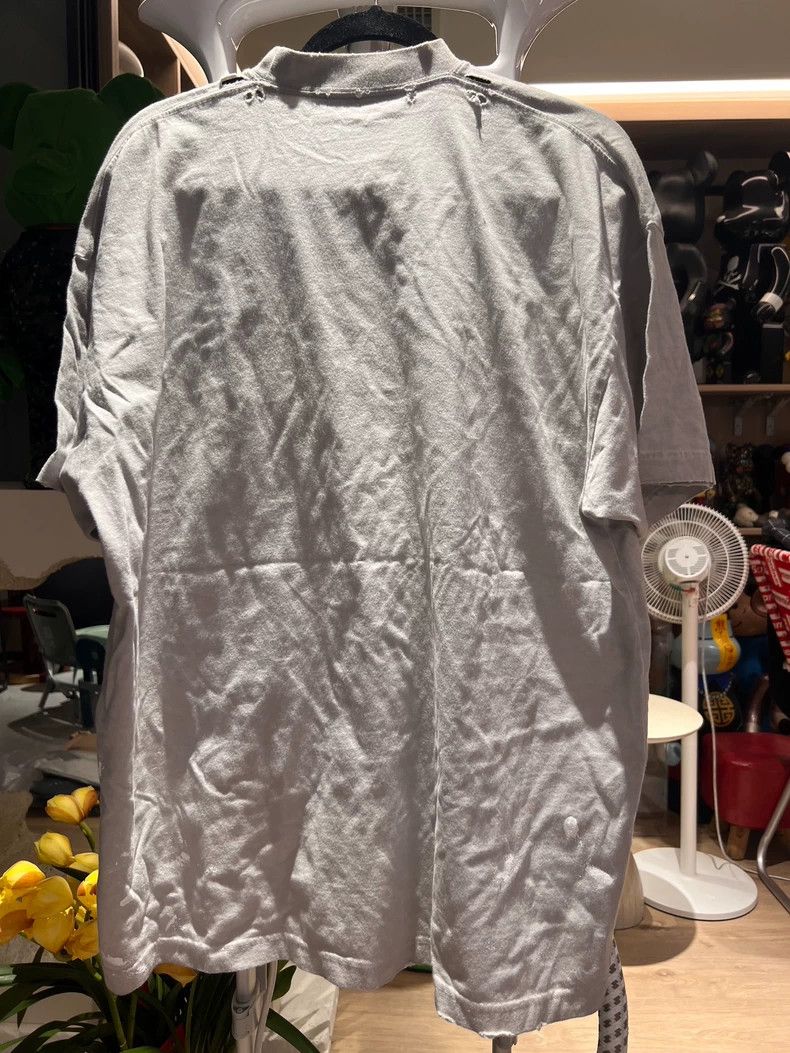 Balenciaga Balenciaga Grey Flame Short Sleeve T-shirt Size US XXS / EU 40 - 4 Thumbnail