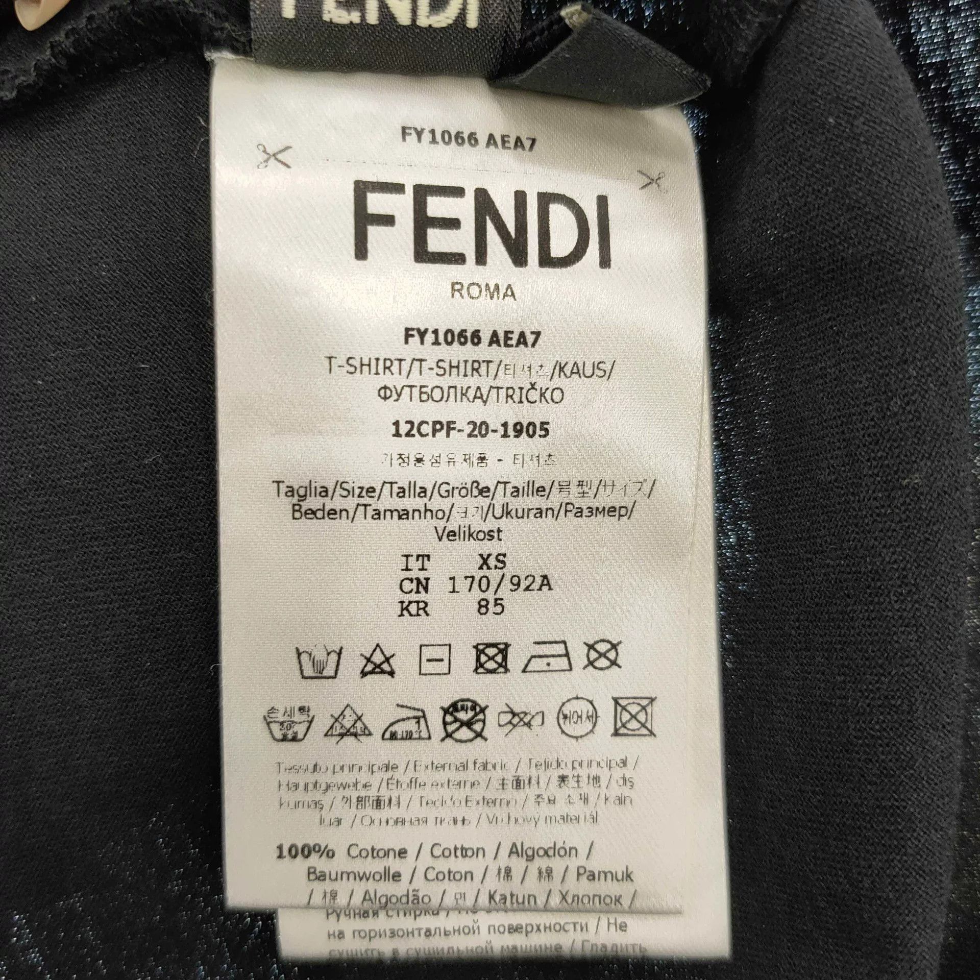 Fendi Fendi Men's Black Casual Short Sleeve T-shirt Size US XS / EU 42 / 0 - 5 Thumbnail