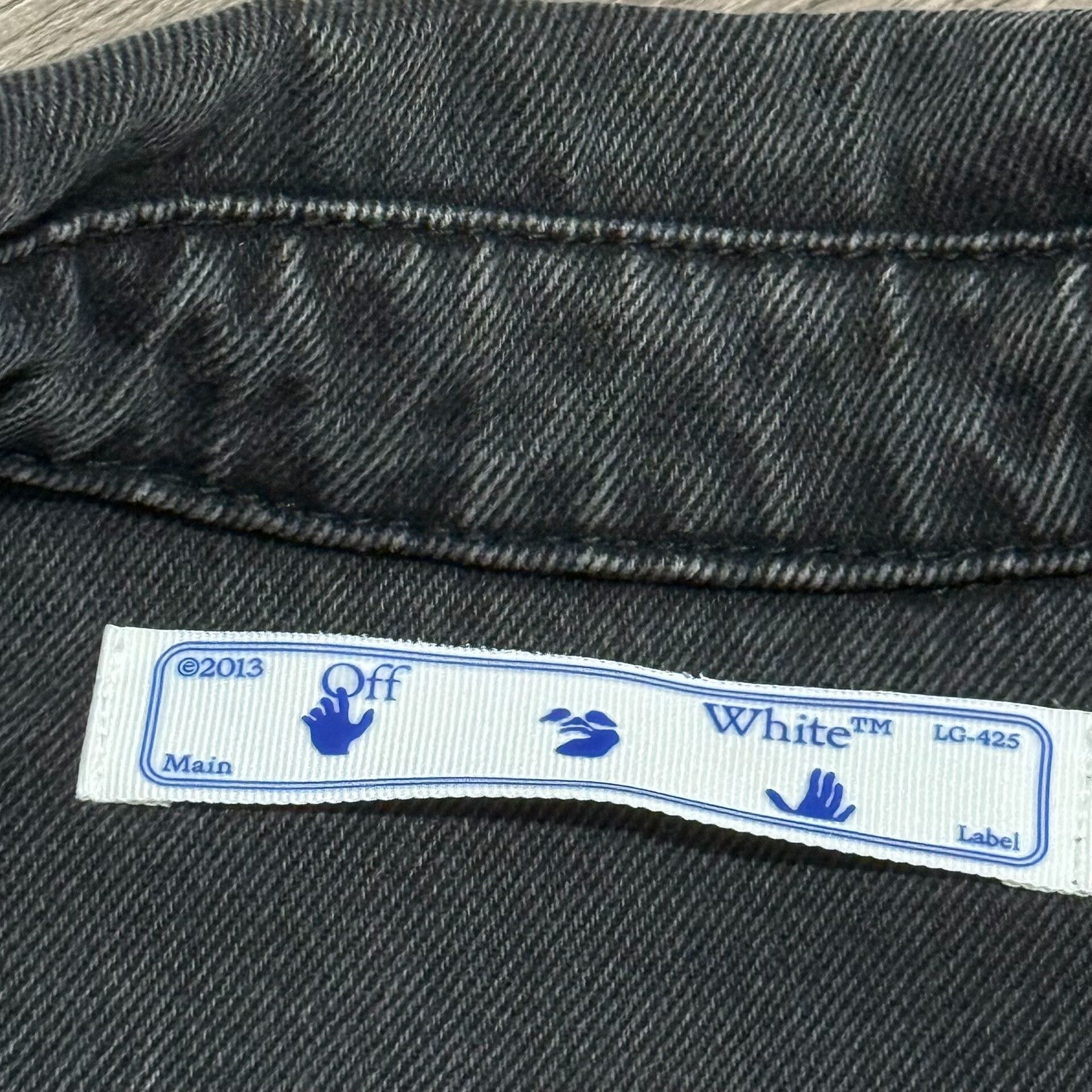 Balenciaga OFF-WHITE Painted Arrow Denim Jacket Size US M / EU 48-50 / 2 - 3 Thumbnail