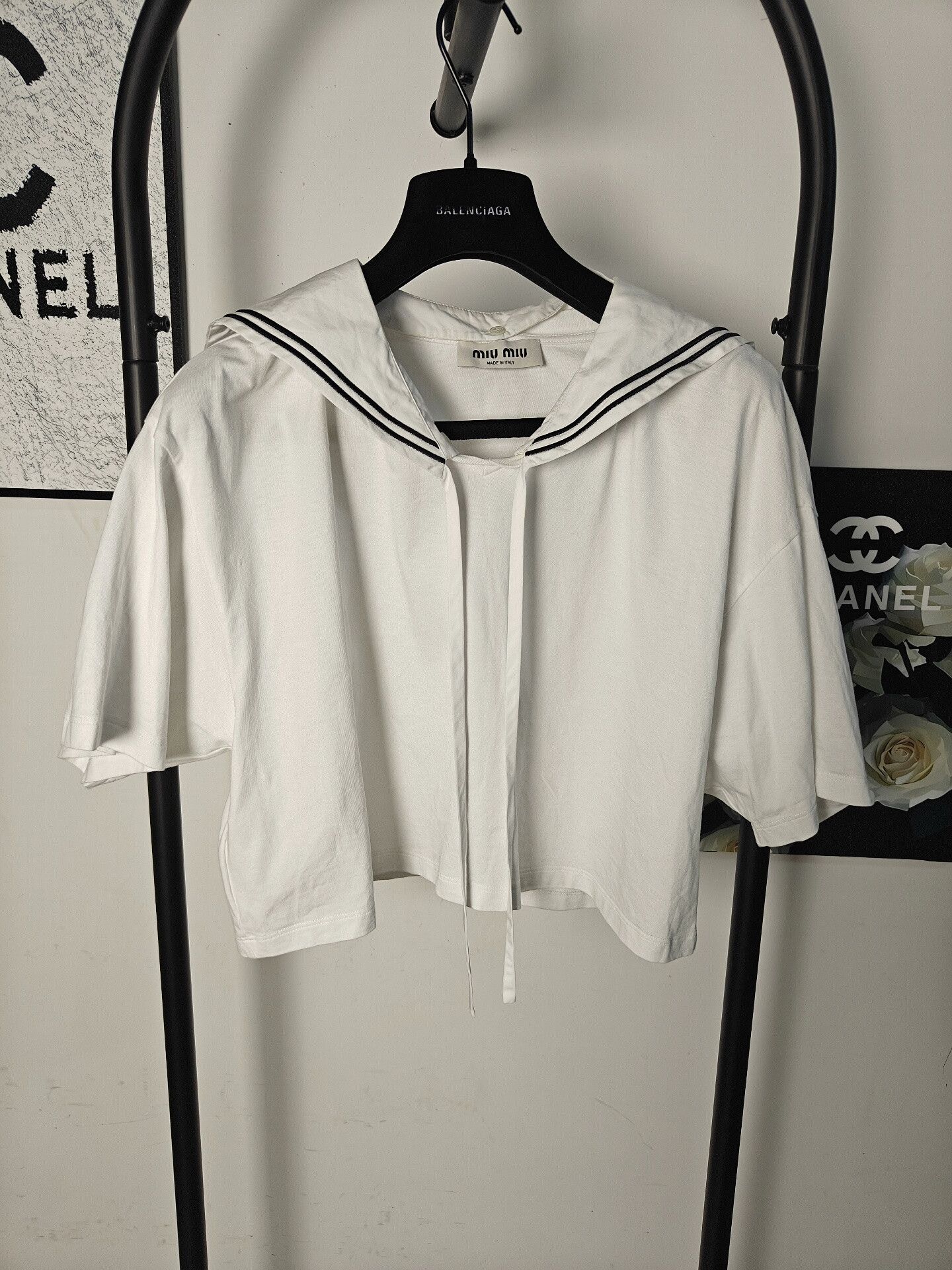 Miu Miu miumiu embroidered logo short sleeve shirt Size US M / EU 48-50 / 2 - 2 Thumbnail