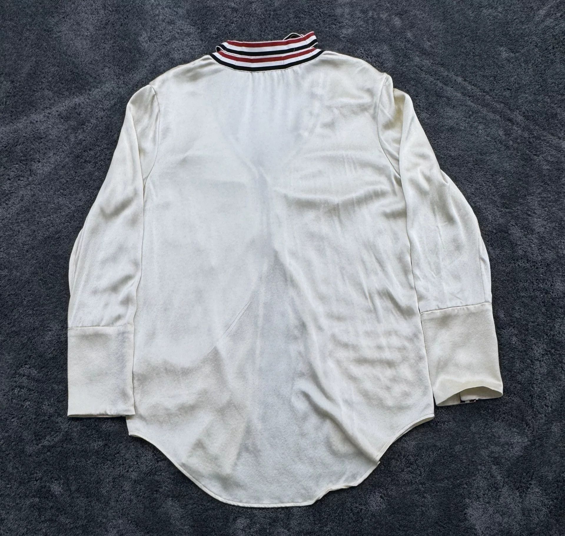 Thom Browne Thom Browne Striped Silk Cardigan Size 40 Size US M / EU 48-50 / 2 - 2 Thumbnail