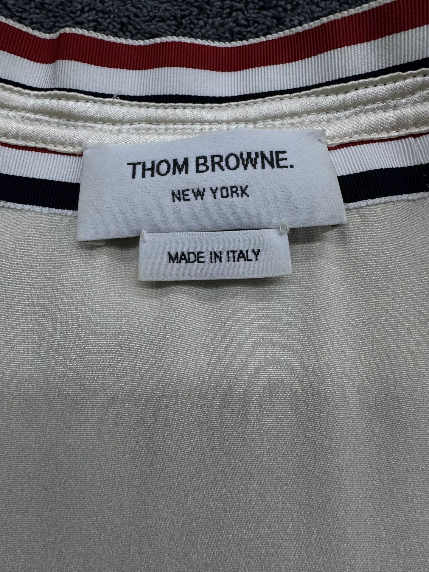 Thom Browne Thom Browne Striped Silk Cardigan Size 40 Size US M / EU 48-50 / 2 - 3 Thumbnail
