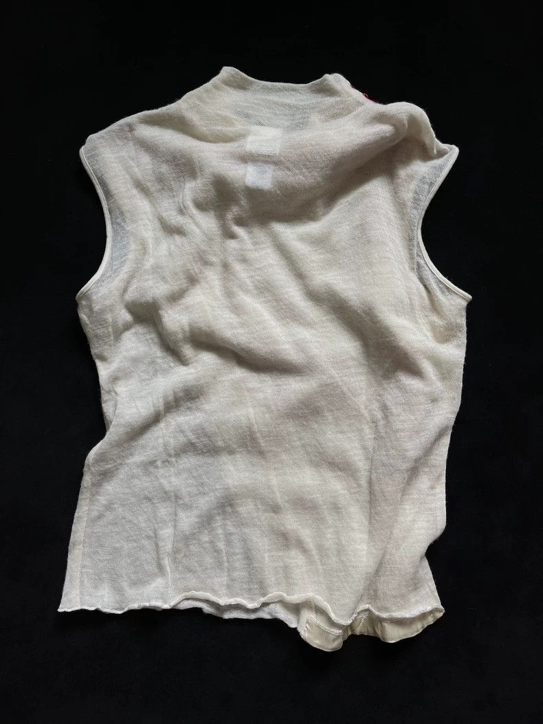 Kenzo 1990s Kenzo Beige Plum Sleeveless Top Size US L / EU 52-54 / 3 - 4 Thumbnail