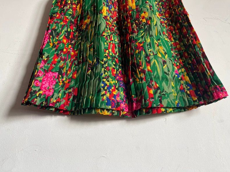 Kenzo Kenzo 90s Floral Wool Pleated Skirt Size US 34 / EU 50 - 3 Thumbnail