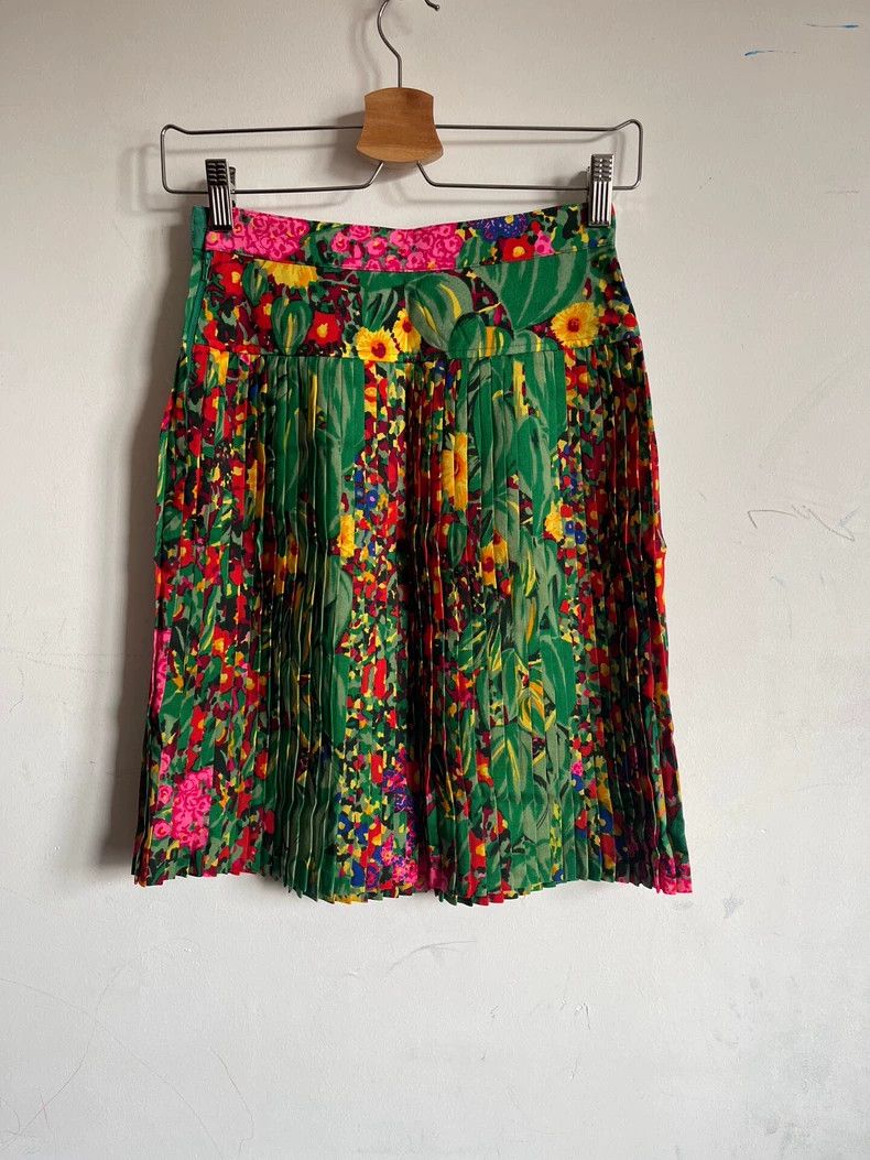 Kenzo Kenzo 90s Floral Wool Pleated Skirt Size US 34 / EU 50 - 5 Thumbnail