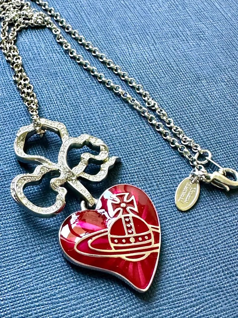 Vivienne Westwood Vivienne Westwood Heart Crystal Pendant Necklace Size ONE SIZE - 2 Thumbnail