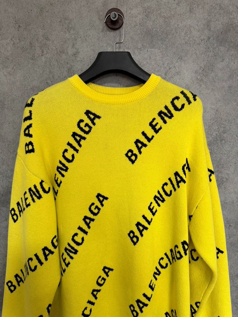 Balenciaga Balenciaga Logo Print Crewneck Sweater Size US S / EU 44-46 / 1 - 2 Thumbnail