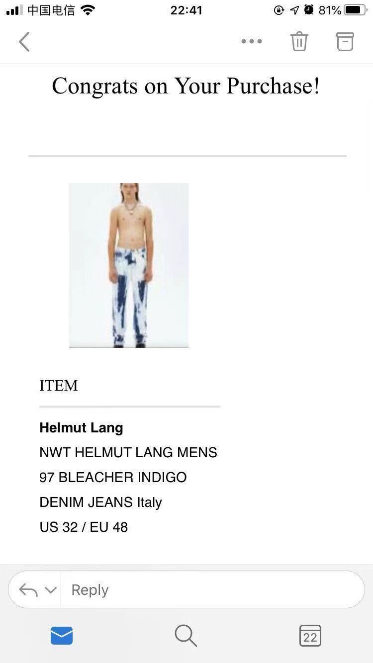 Helmut Lang HELMUT Lang Archive Snow Wash Jeans Size US 32 / EU 48 - 5 Thumbnail