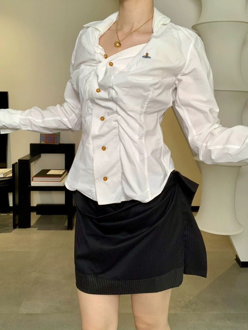 Vivienne Westwood Vivienne Westwood White Shirt Size US L / EU 52-54 / 3 - 8 Thumbnail