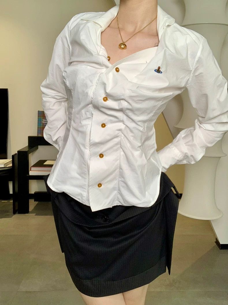 Vivienne Westwood Vivienne Westwood White Shirt Size US L / EU 52-54 / 3 - 9 Thumbnail