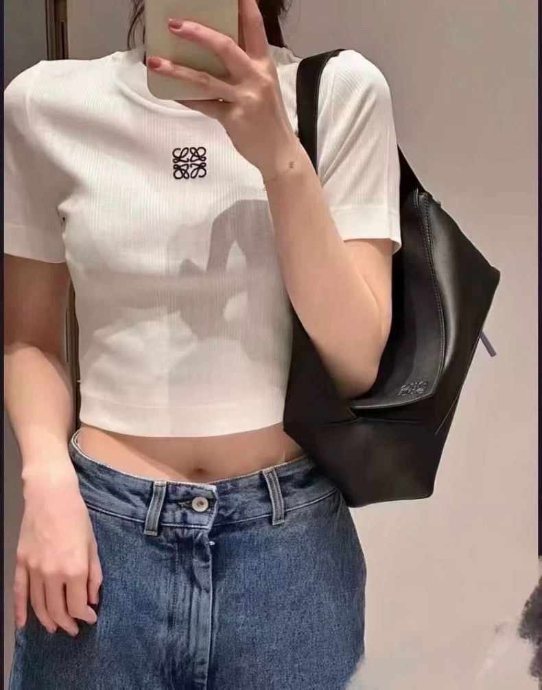 Loewe Loewe Black Knit Logo Short Sleeve Top Size US M / EU 48-50 / 2 - 8 Thumbnail