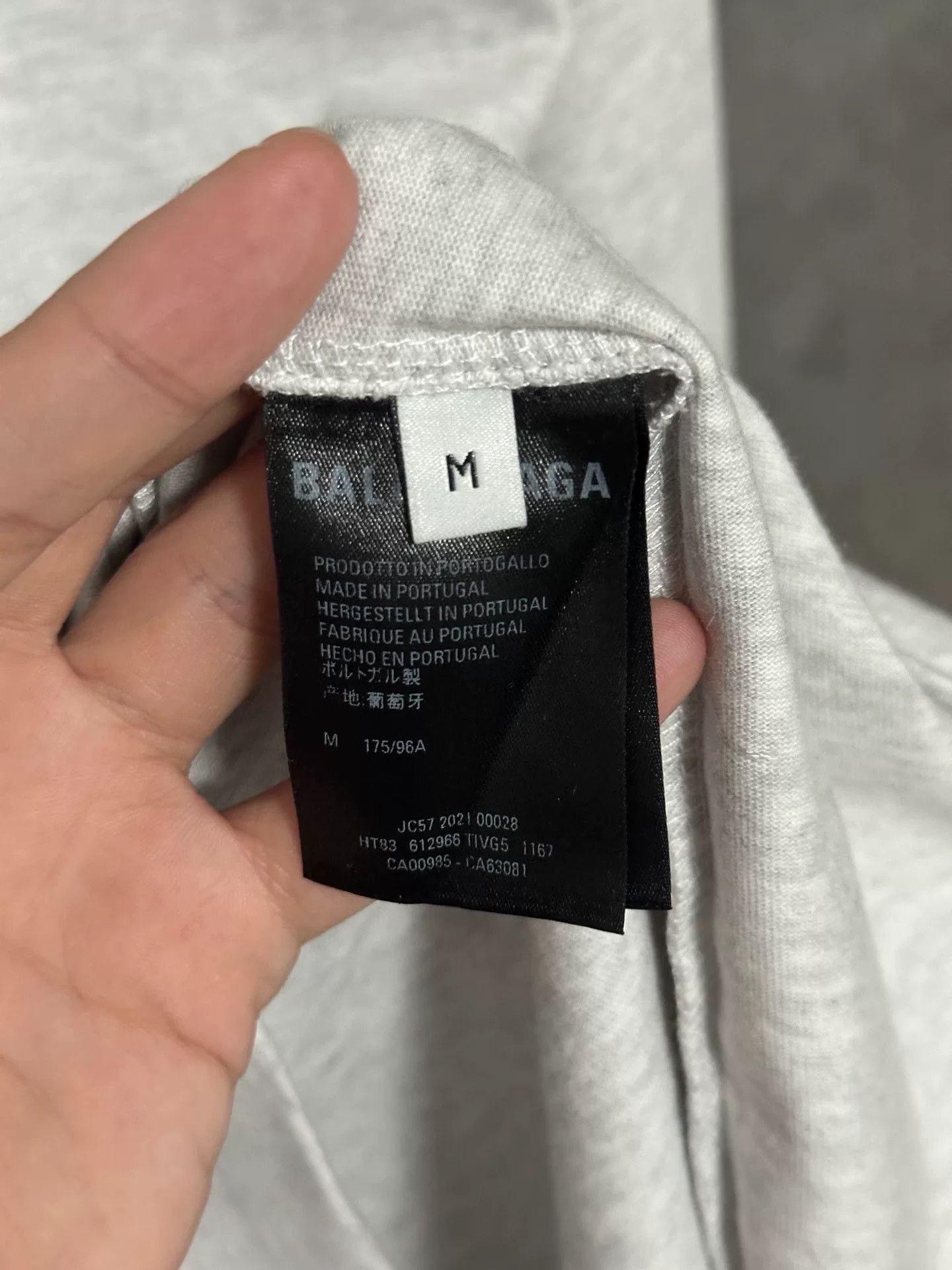 Balenciaga Balenciaga Grey Short Sleeve Logo T-Shirt Size US M / EU 48-50 / 2 - 3 Thumbnail
