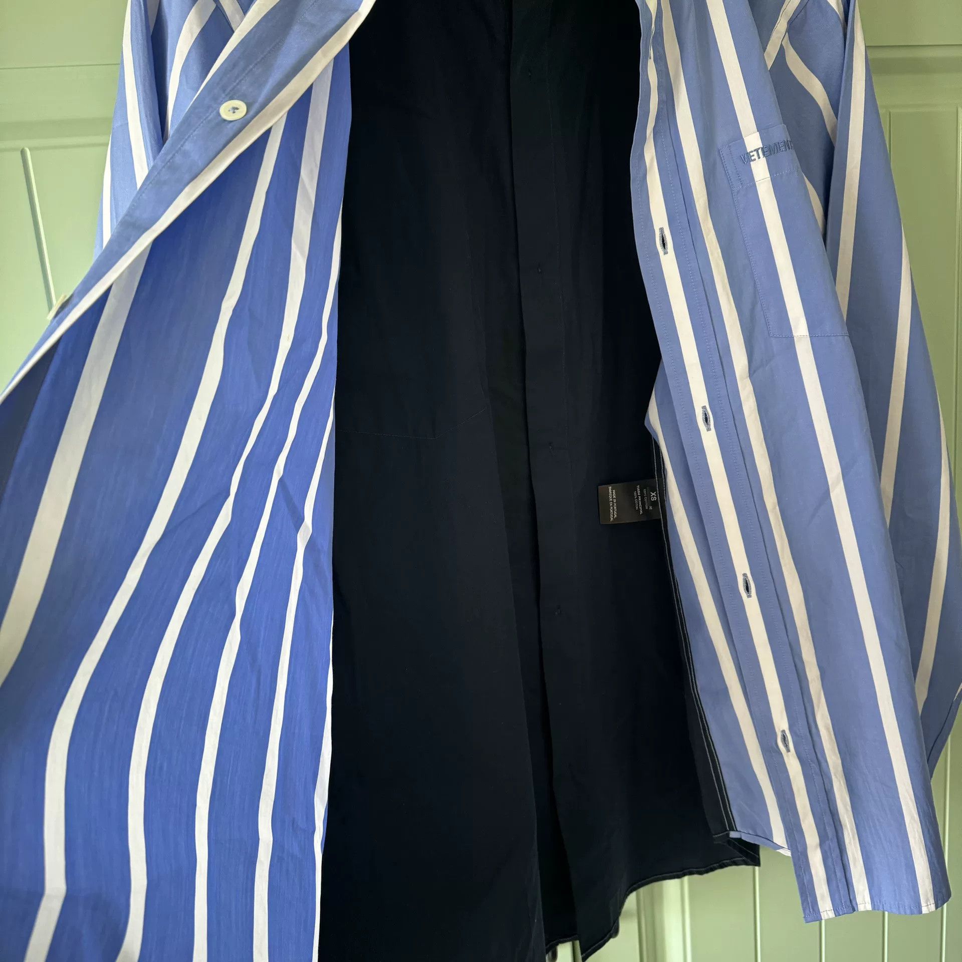 Vetements VETEMENTS 2018 Blue Stripe Shirt XS Size US XS / EU 42 / 0 - 7 Thumbnail