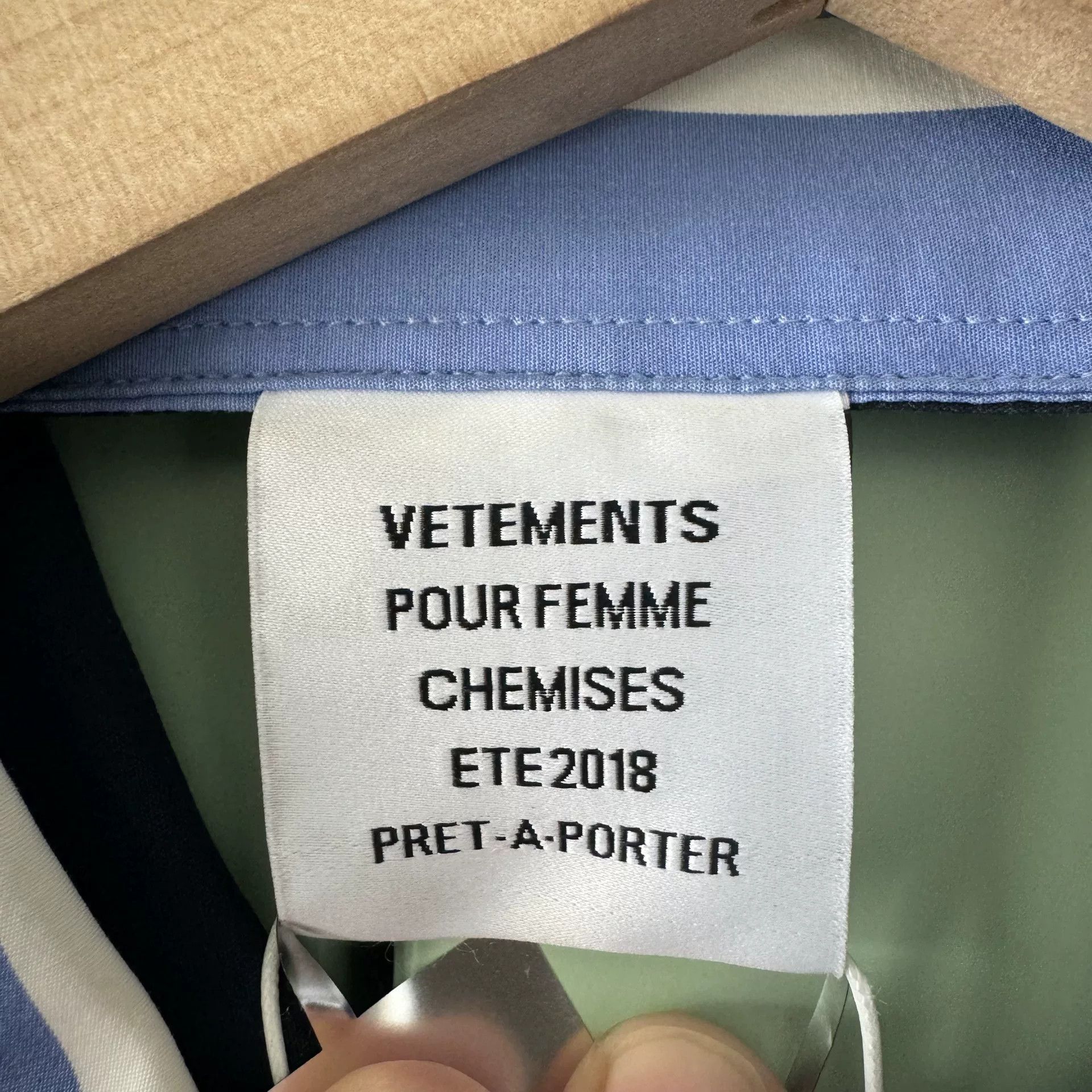 Vetements VETEMENTS 2018 Blue Stripe Shirt XS Size US XS / EU 42 / 0 - 3 Thumbnail