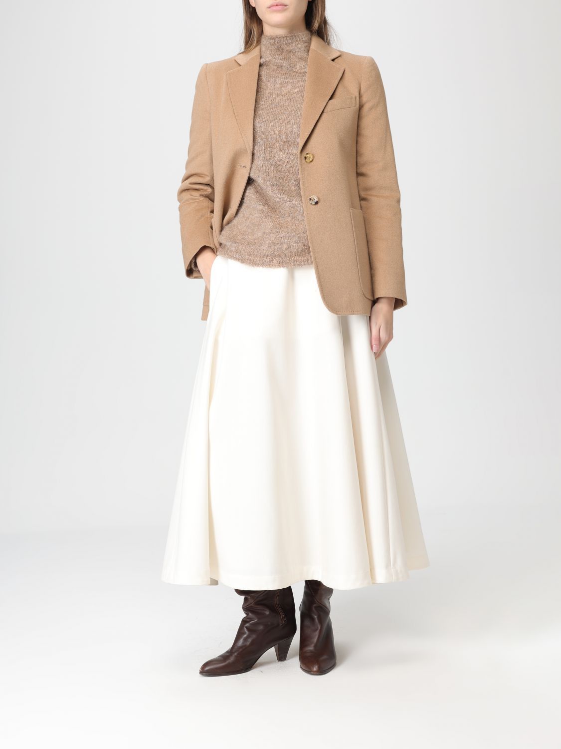 Max Mara Max Mara Jacket Woman Beige Size M / US 6-8 / IT 42-44 - 2 Thumbnail