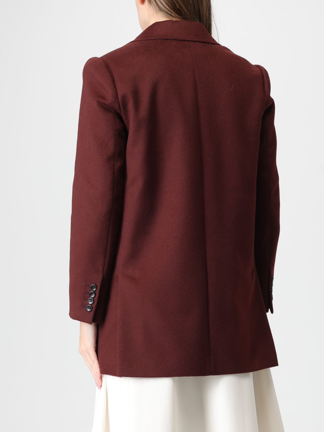 Max Mara Max Mara Jacket Woman Burgundy Size S / US 4 / IT 40 - 3 Thumbnail