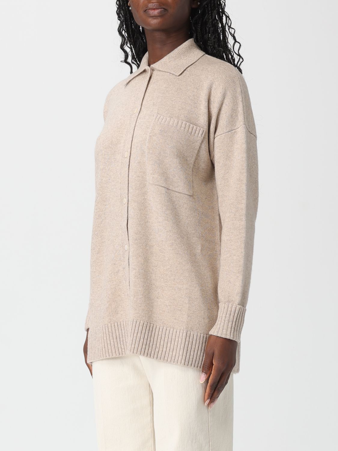 Max Mara Max Mara Polo Shirt Woman Beige Size M / US 6-8 / IT 42-44 - 4 Thumbnail