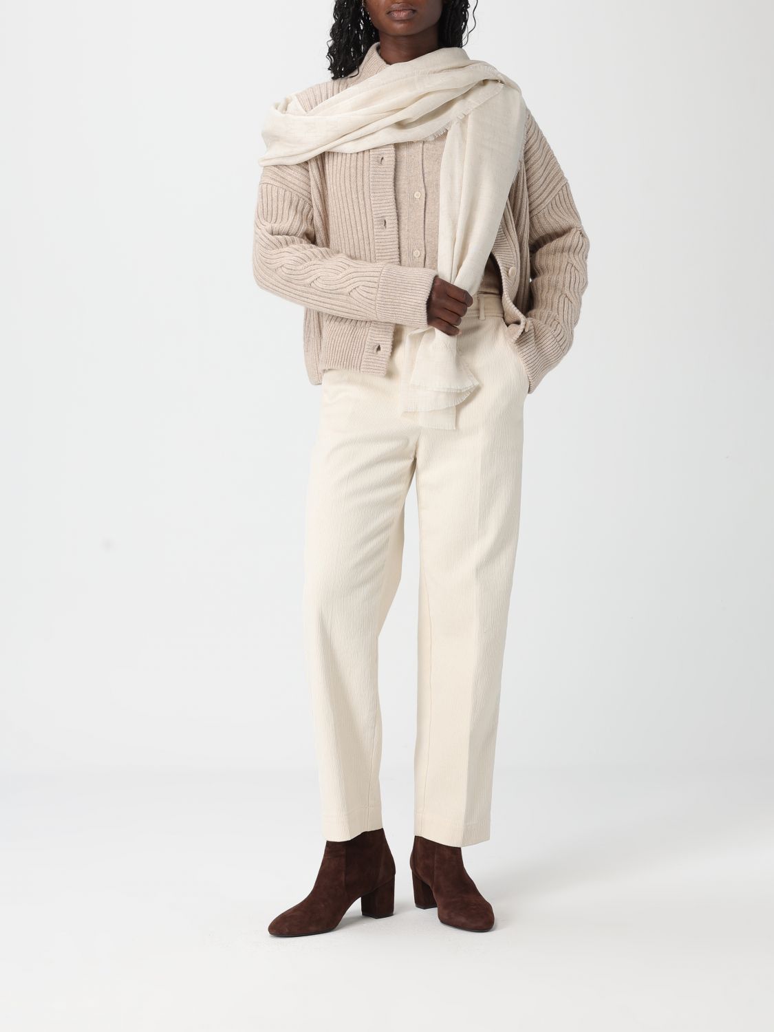 Max Mara Max Mara Sweater Woman Sand Size L / US 10 / IT 46 - 2 Thumbnail