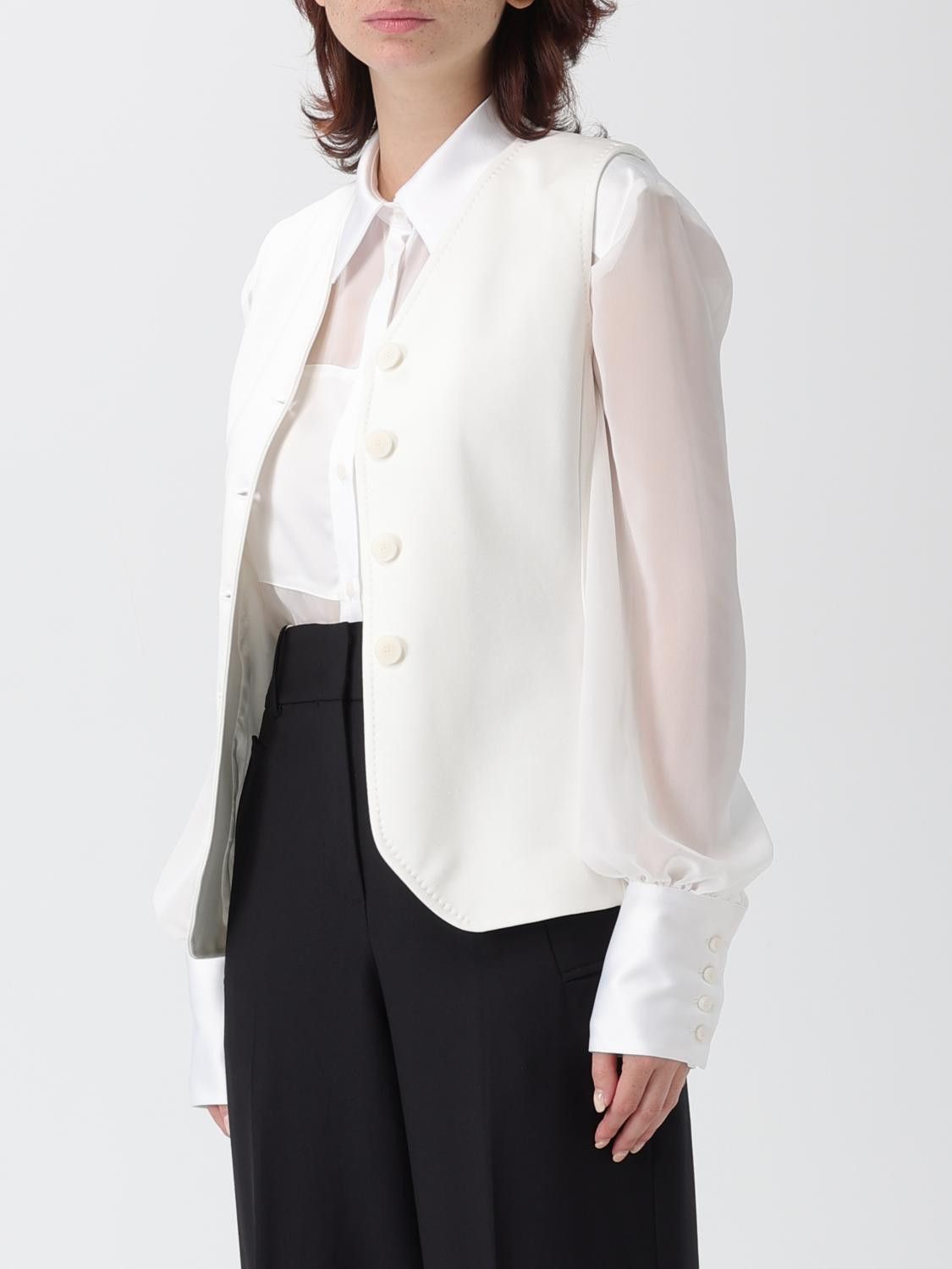 Max Mara Max Mara Waistcoat Woman White Size S / US 4 / IT 40 - 4 Thumbnail