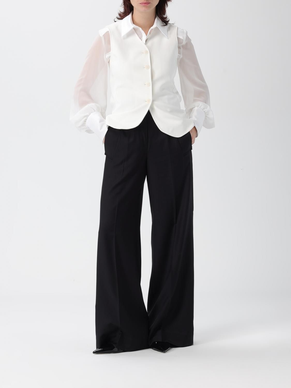 Max Mara Max Mara Waistcoat Woman White Size S / US 4 / IT 40 - 2 Thumbnail