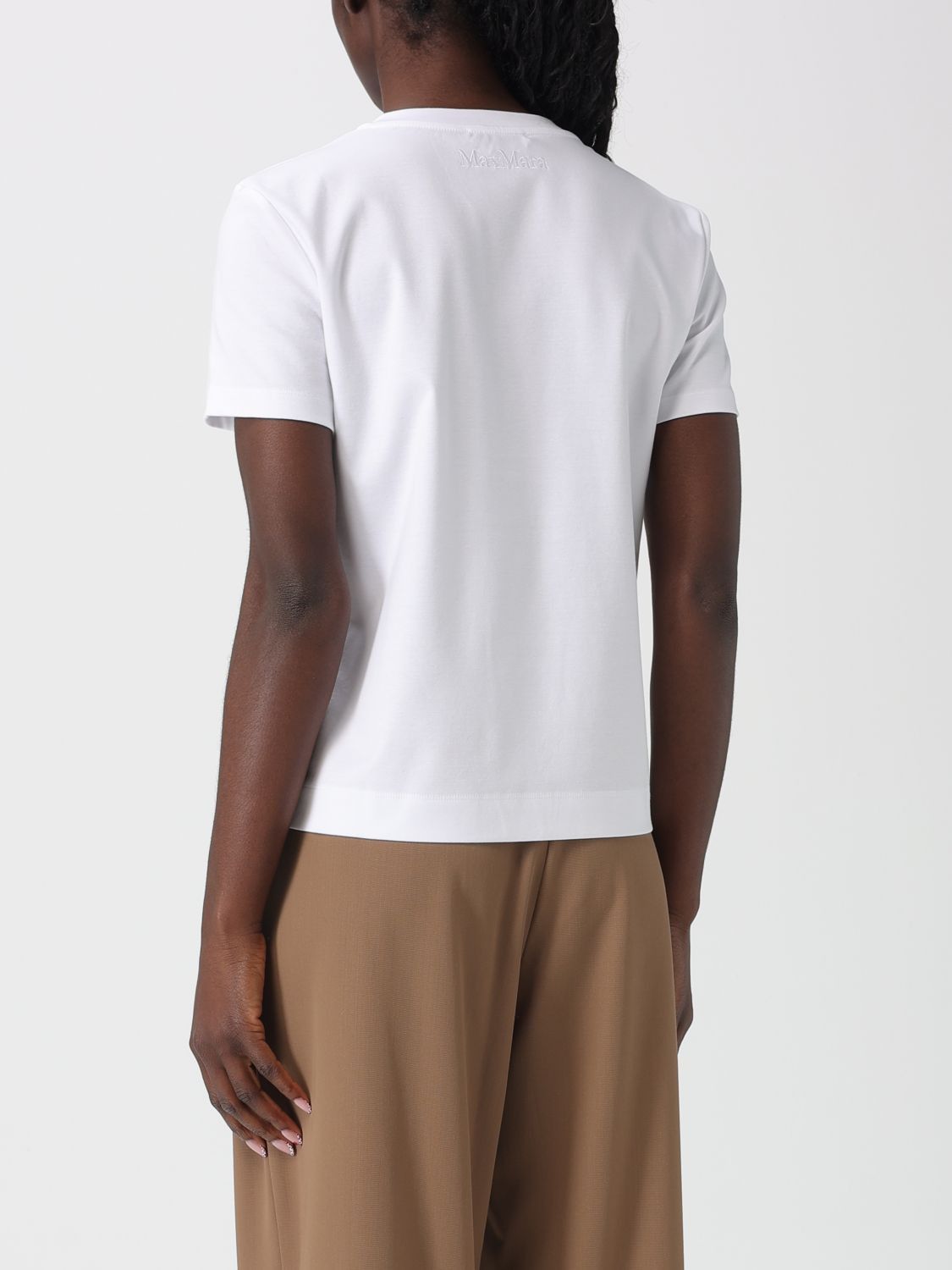 Max Mara Max Mara T-Shirt Woman White Size L / US 10 / IT 46 - 2 Thumbnail