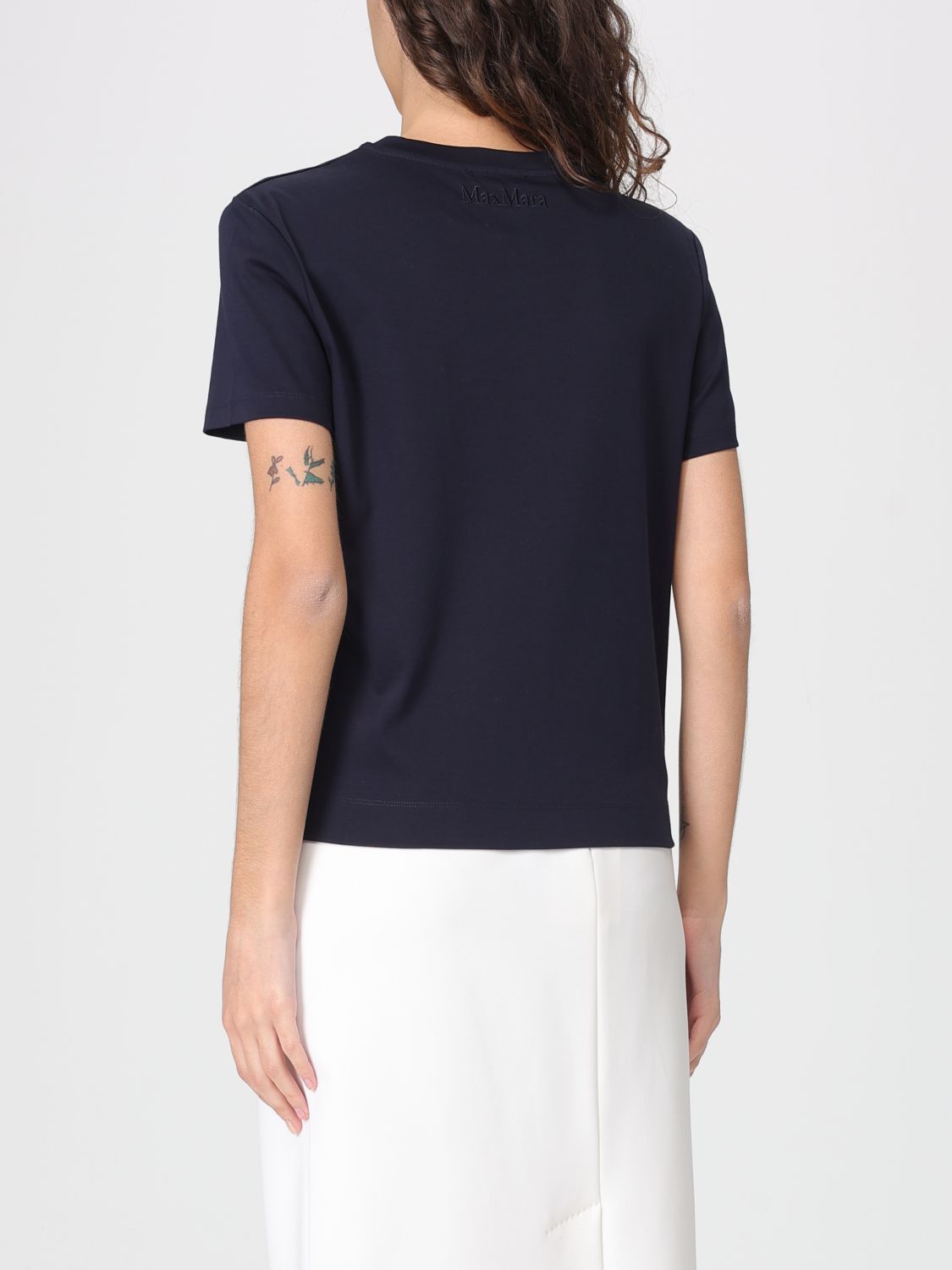 Max Mara Max Mara T-Shirt Woman Blue Size XS / US 0-2 / IT 36-38 - 3 Thumbnail