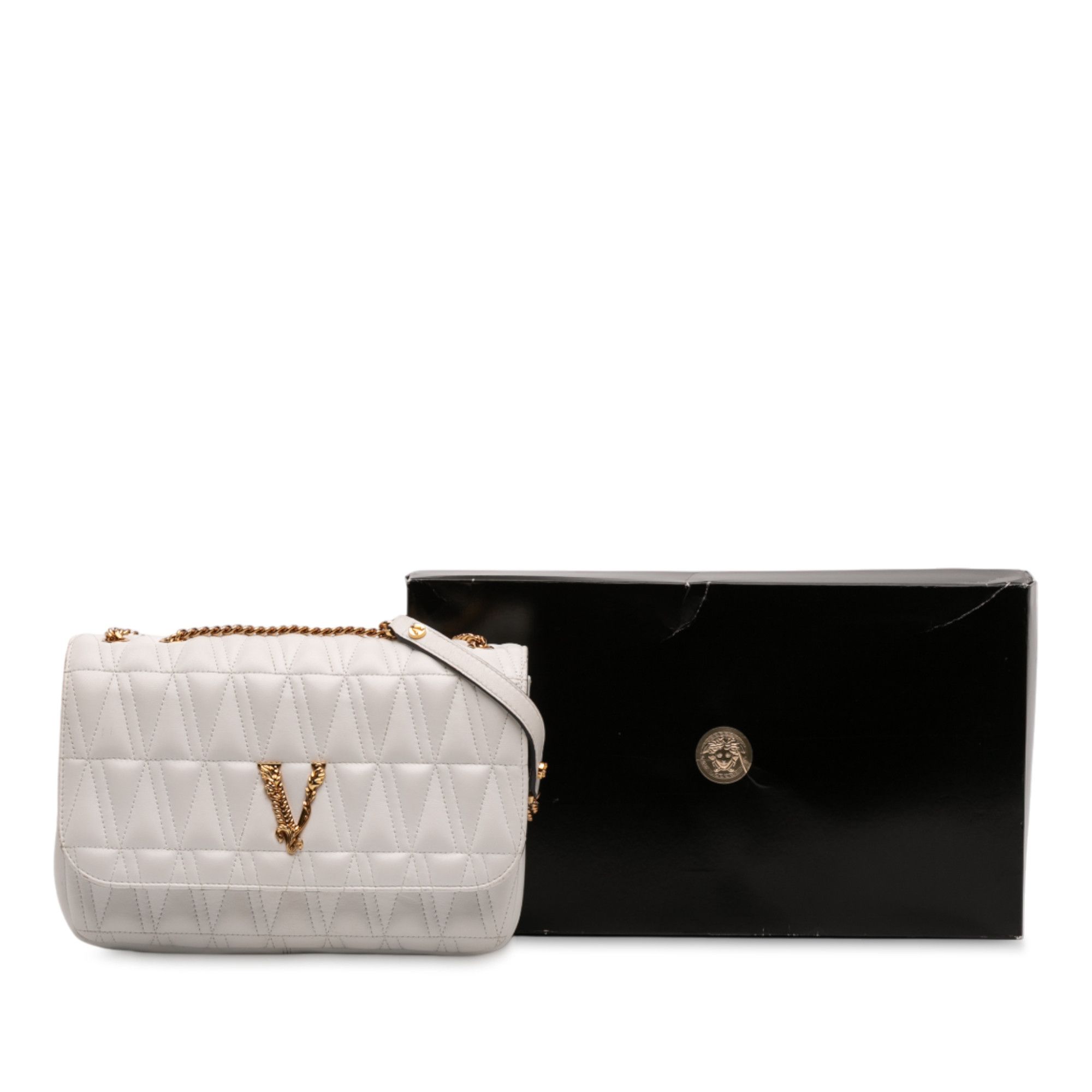 Versace Versace Nappa Leather Virtus V Crossbody Size ONE SIZE - 12 Thumbnail