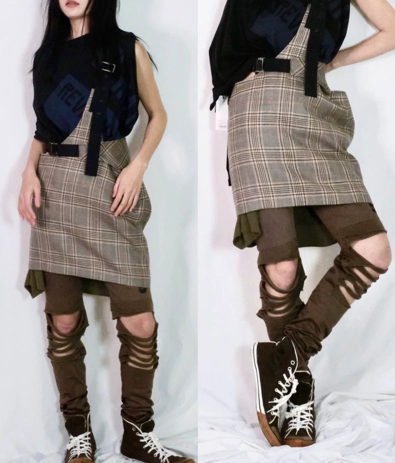 Junya Watanabe Junya Watanabe Plaid Overall Dress Size M / US 6-8 / IT 42-44 - 2 Thumbnail