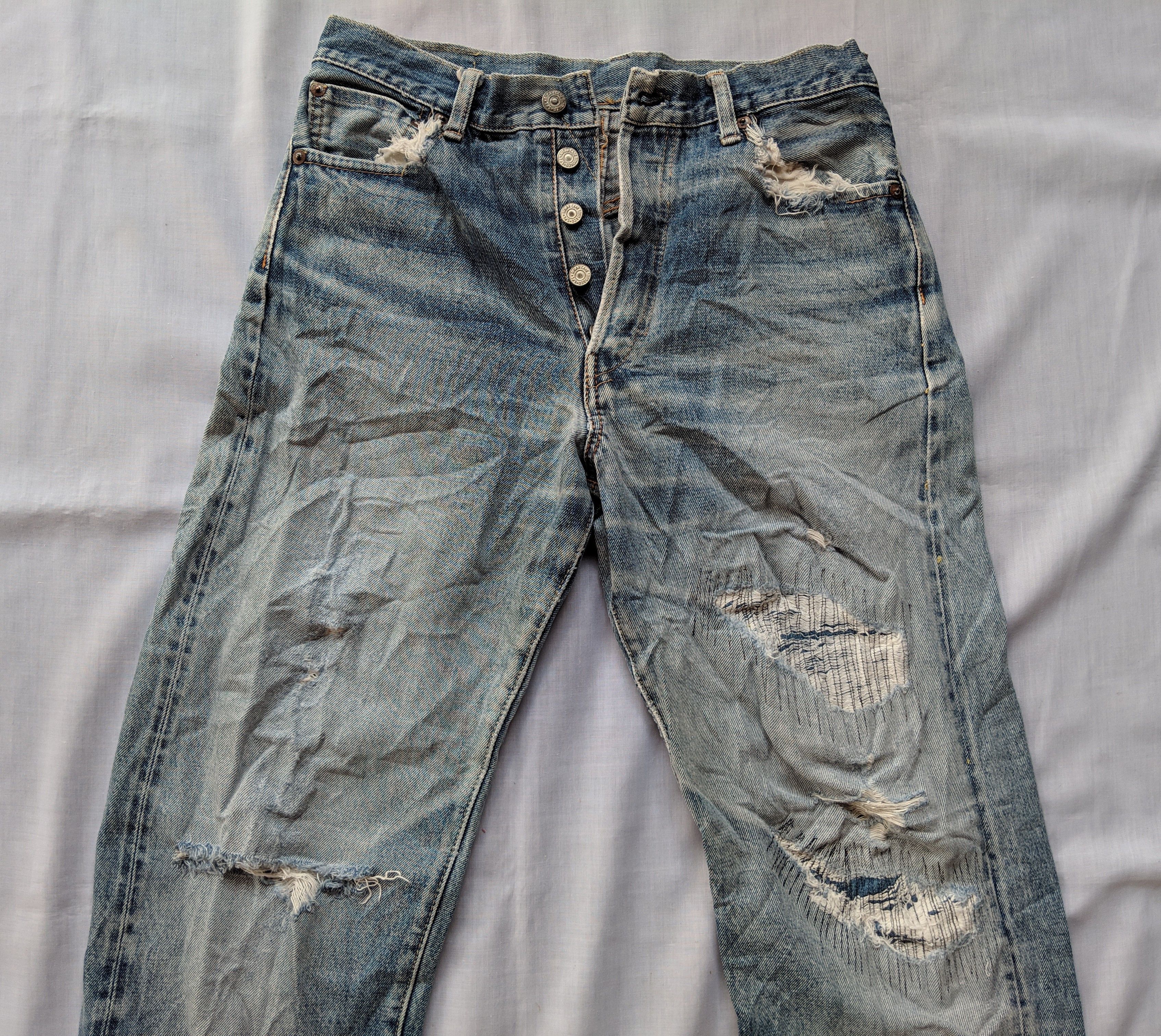 Japanese Brand × Sugar Cane distressed denim japanese brand sugarcane selvedge Size US 30 / EU 46 - 3 Thumbnail