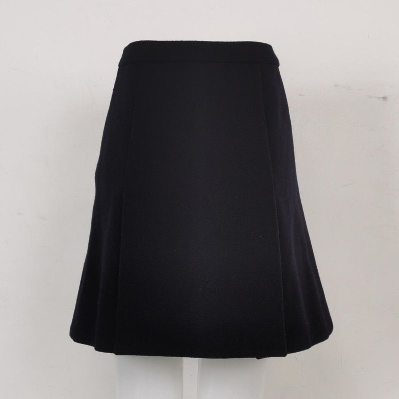 Louis Vuitton Black Wool Blend Skirt Size 36
