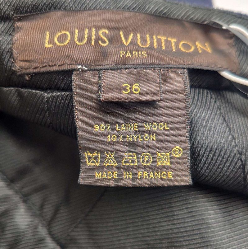 Louis Vuitton Black Wool Blend Skirt Size 36