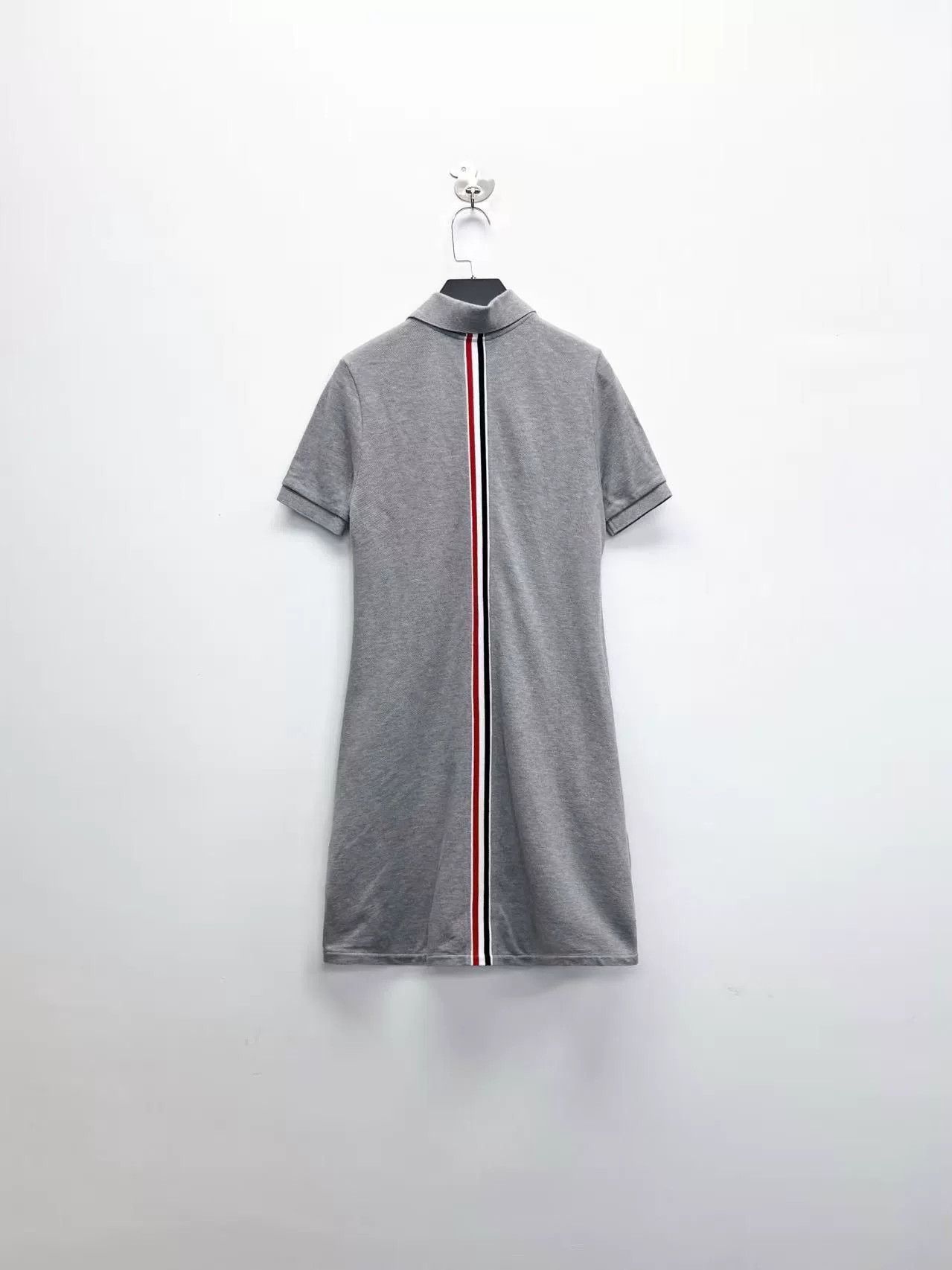 Thom Browne gray striped polo dress by Thom Browne Size M / US 6-8 / IT 42-44 - 2 Thumbnail