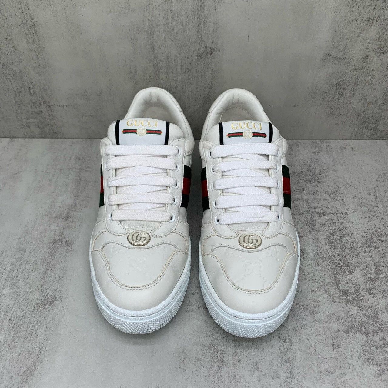 Gucci gucci white g logo sneakers size 36 Size US 6 / IT 36 - 4 Thumbnail