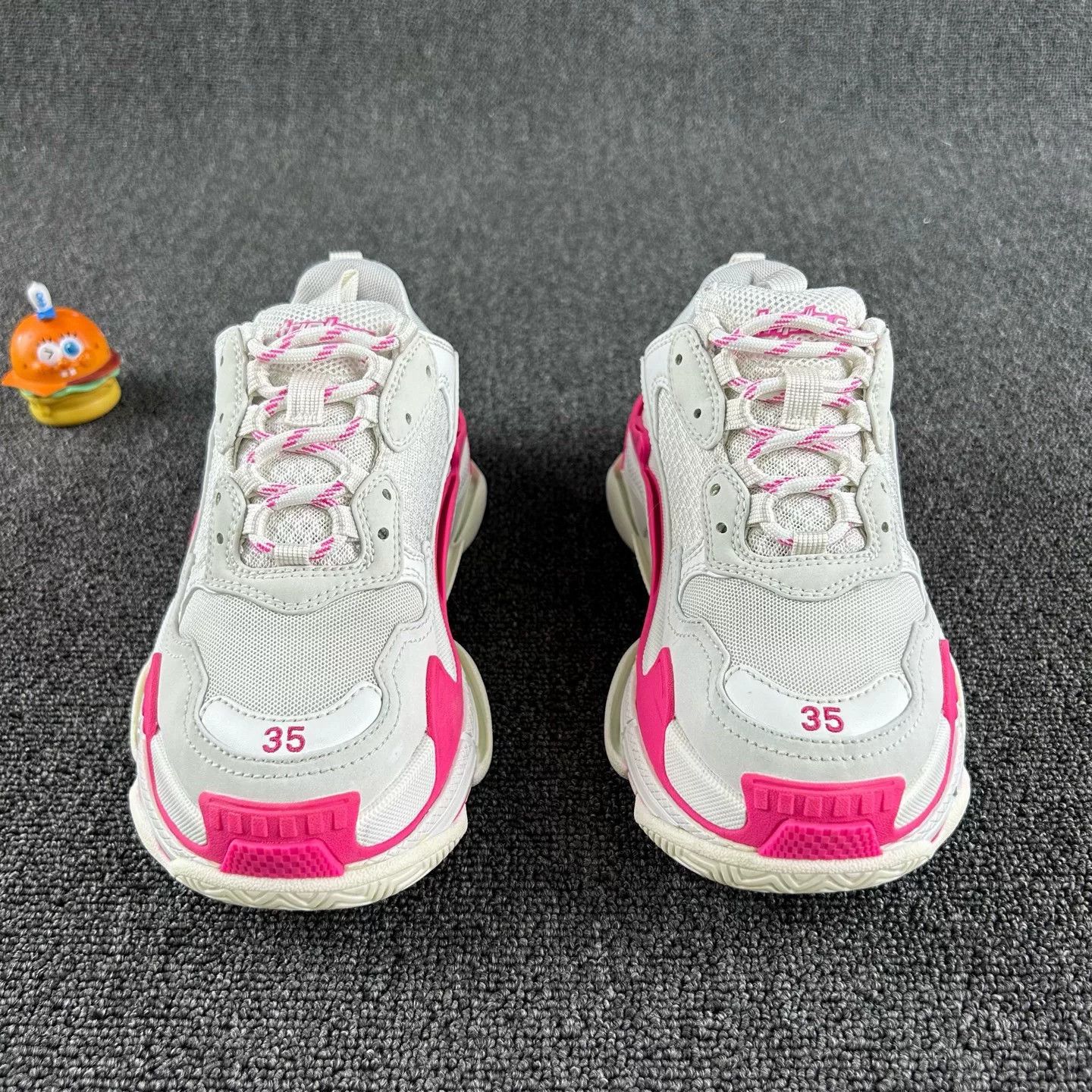 Balenciaga Balenciaga Triple S Pink White Sneakers Size US 5 / IT 35 - 2 Thumbnail