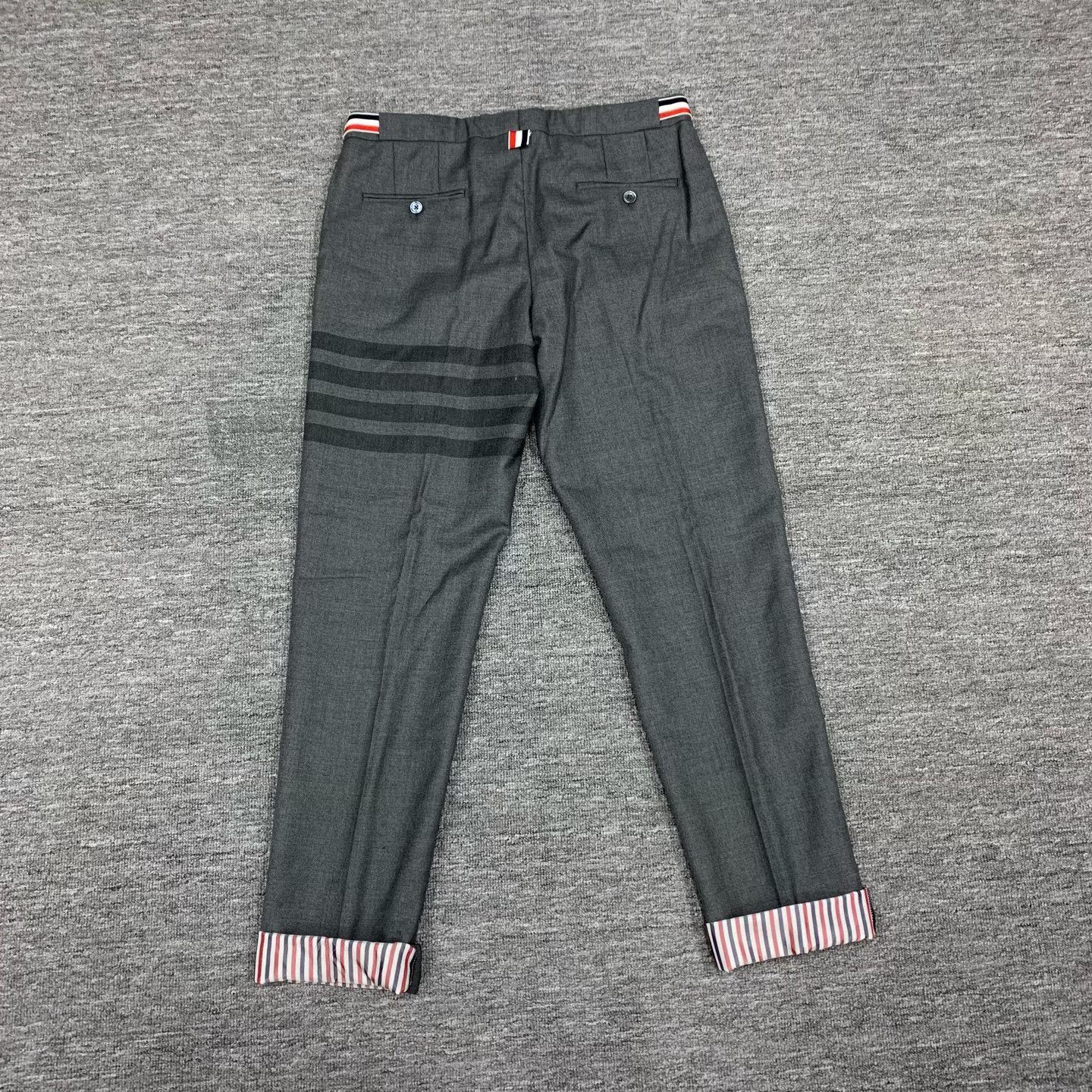 Thom Browne thom browne gray striped wool trousers Size US 30 / EU 46 - 2 Thumbnail