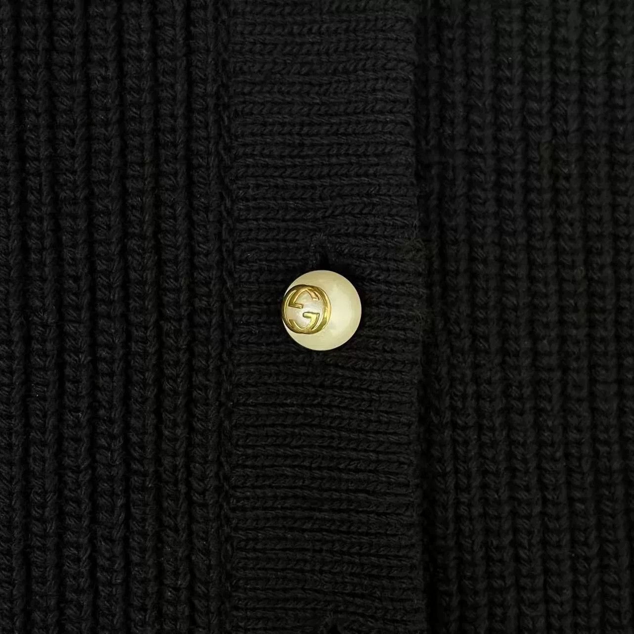 Gucci black embroidered Gucci wool cardigan Size S / US 4 / IT 40 - 4 Thumbnail