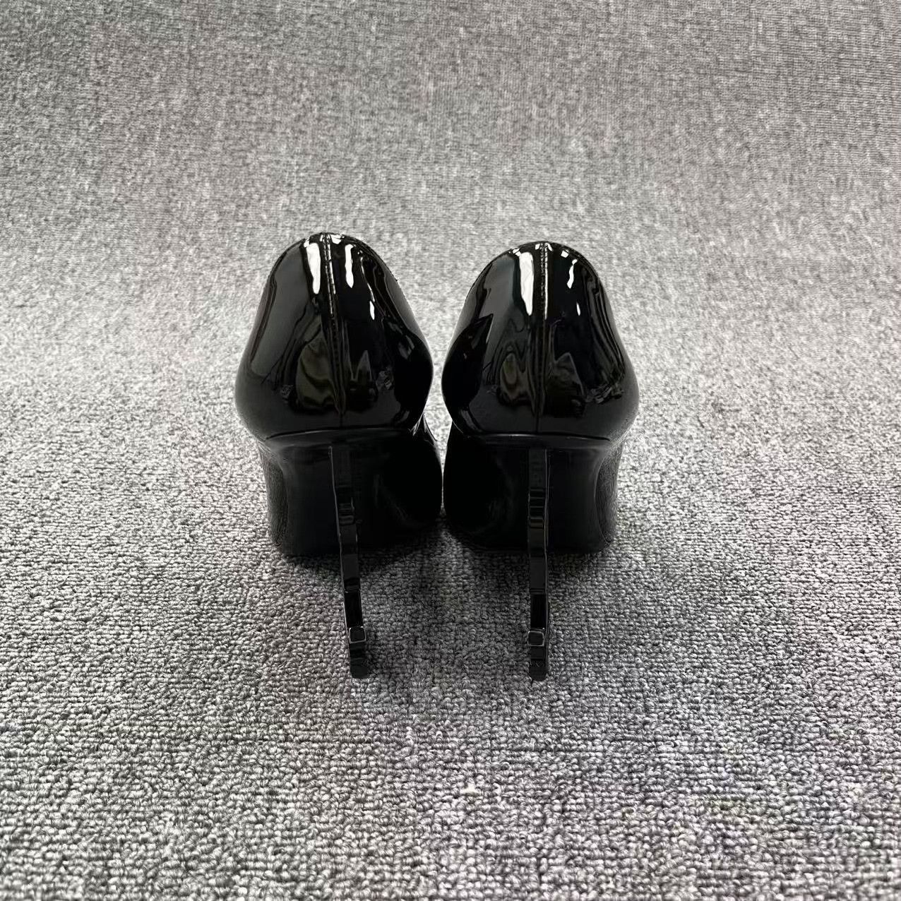Saint Laurent Paris black patent leather high heels Size US 7.5 / IT 37.5 - 3 Thumbnail