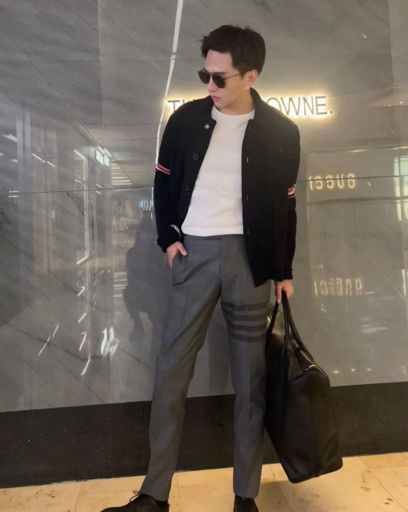 Thom Browne thom browne gray striped wool trousers Size US 30 / EU 46 - 5 Thumbnail