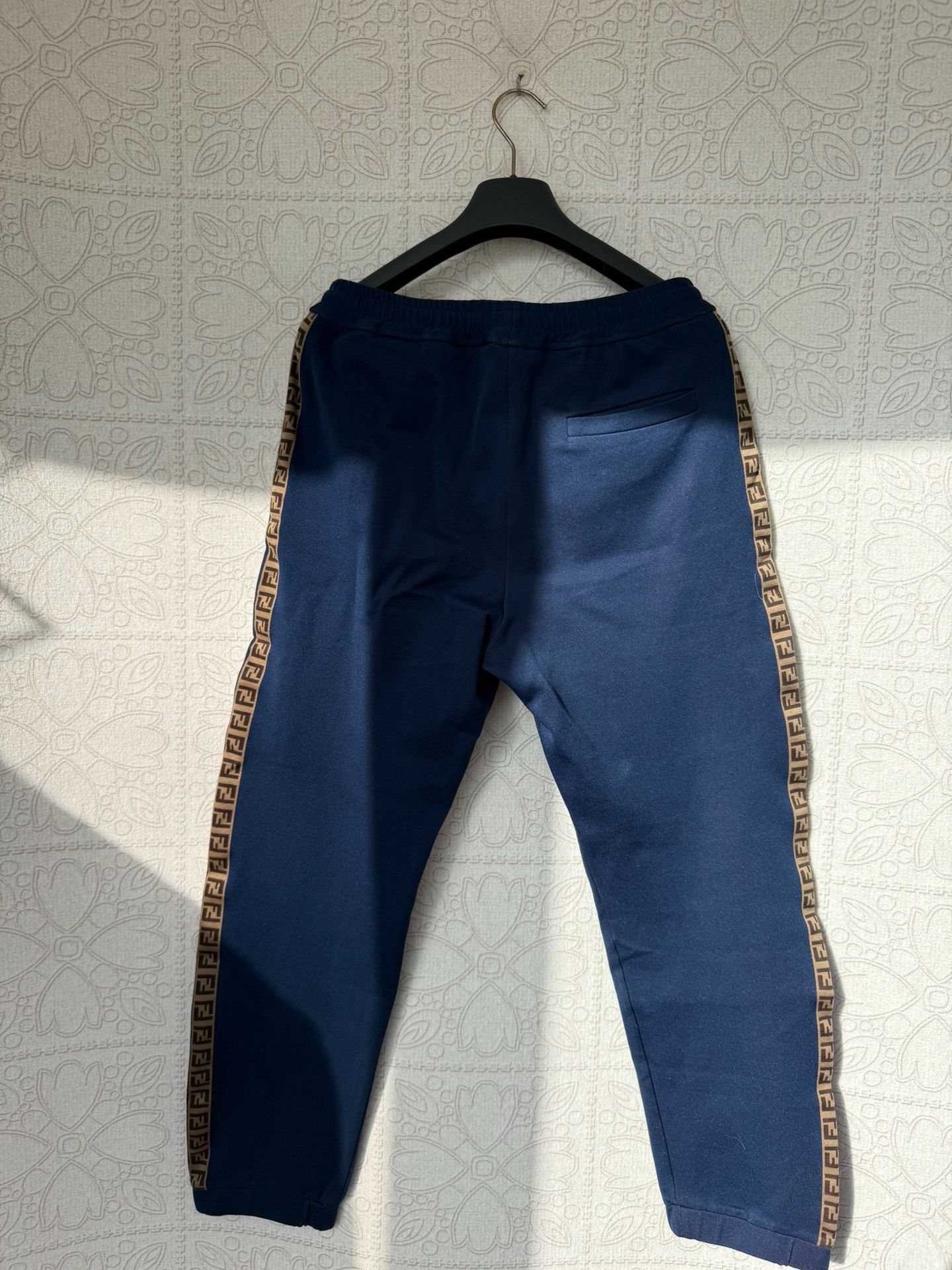 Fendi Fendi Logo Stripe Long Pants in Navy Blue Size US 40 / EU 56 - 2 Thumbnail
