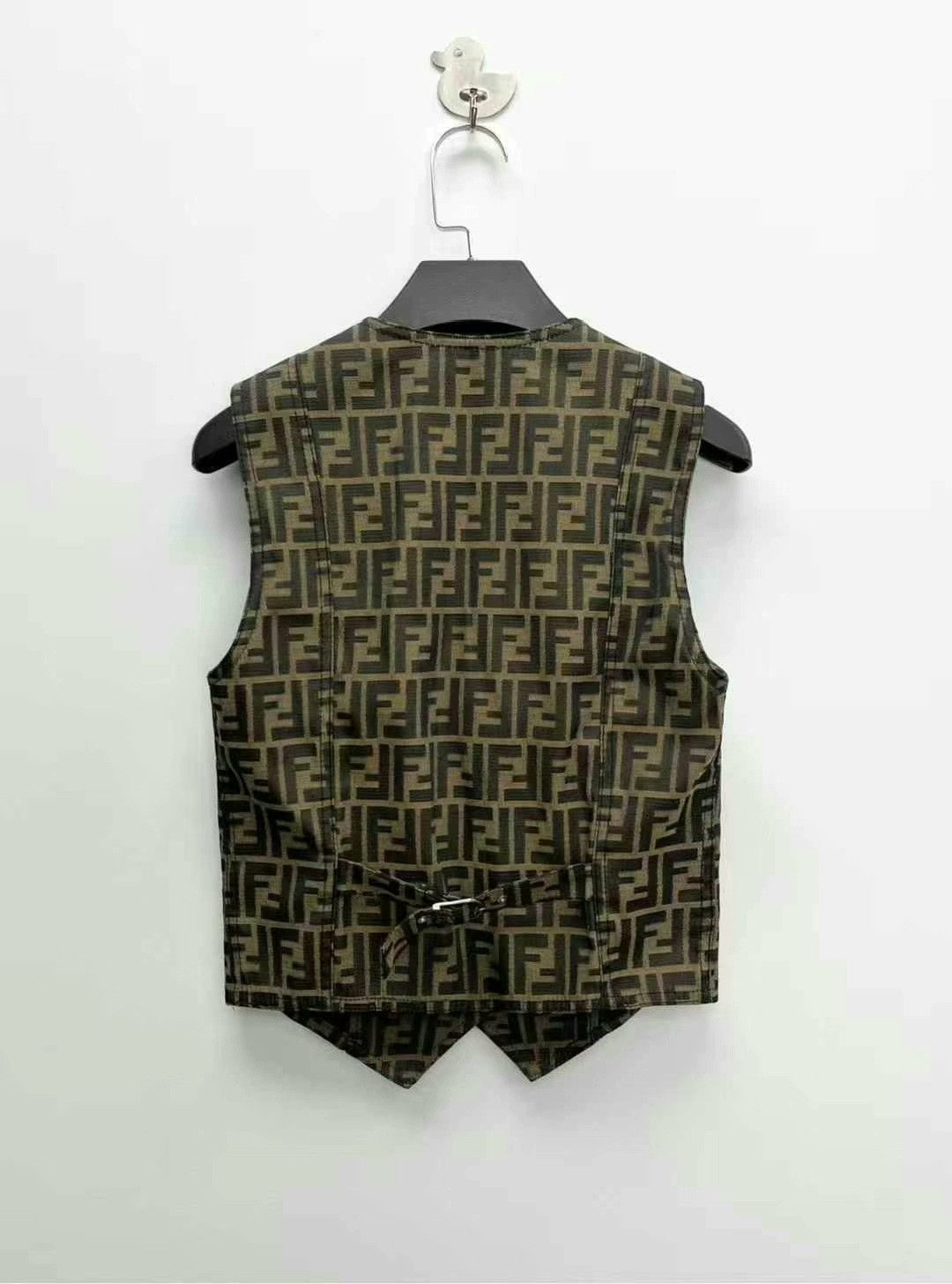 Fendi fendi brown logo print sleeveless vest Size S / US 4 / IT 40 - 2 Thumbnail