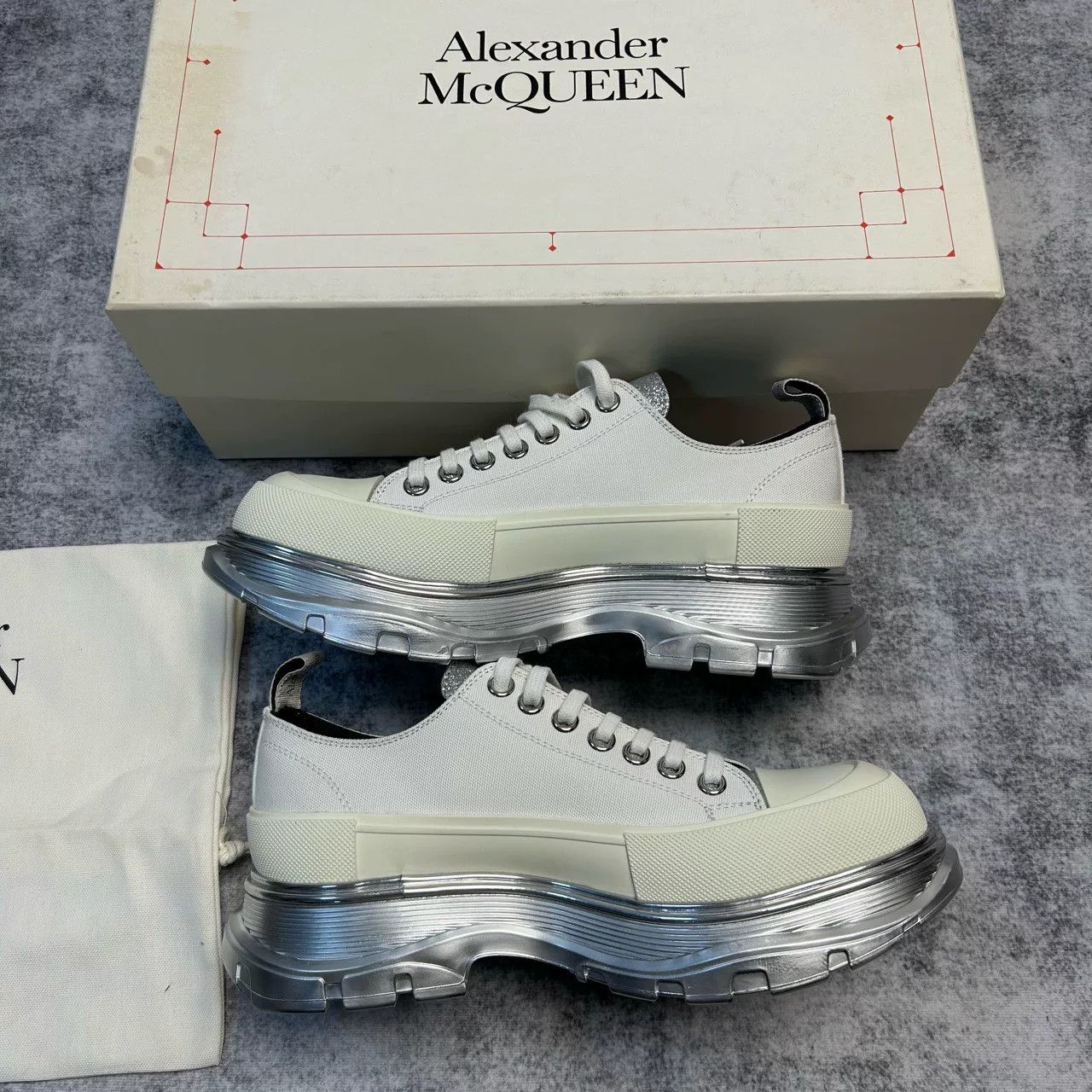 Alexander McQueen Alexander McQueen Thick Platform Canvas Shoes Size US 8 / EU 41 - 3 Thumbnail