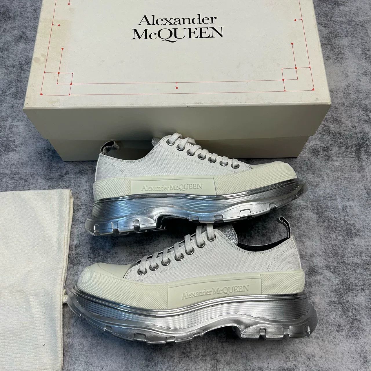Alexander McQueen new alexander mcqueen platform canvas sneakers size 41 Size US 8 / EU 41 - 2 Thumbnail
