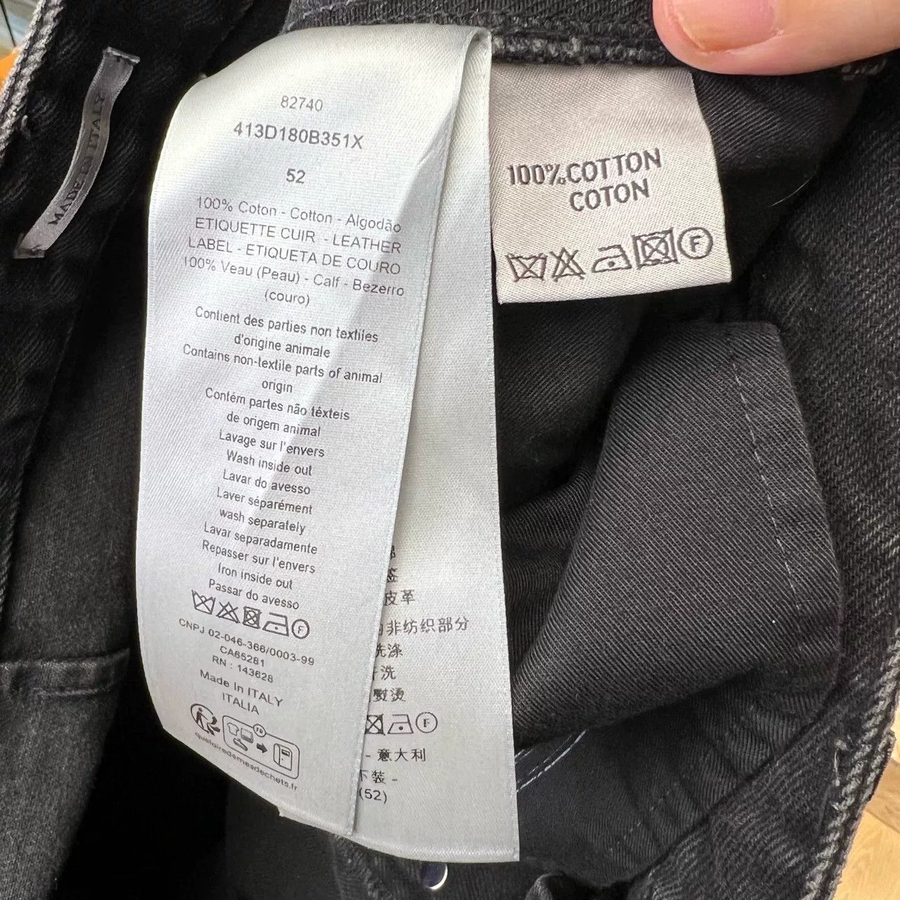 Dior dior black washed cargo jeans size 52 Size US 42 / EU 58 - 4 Thumbnail