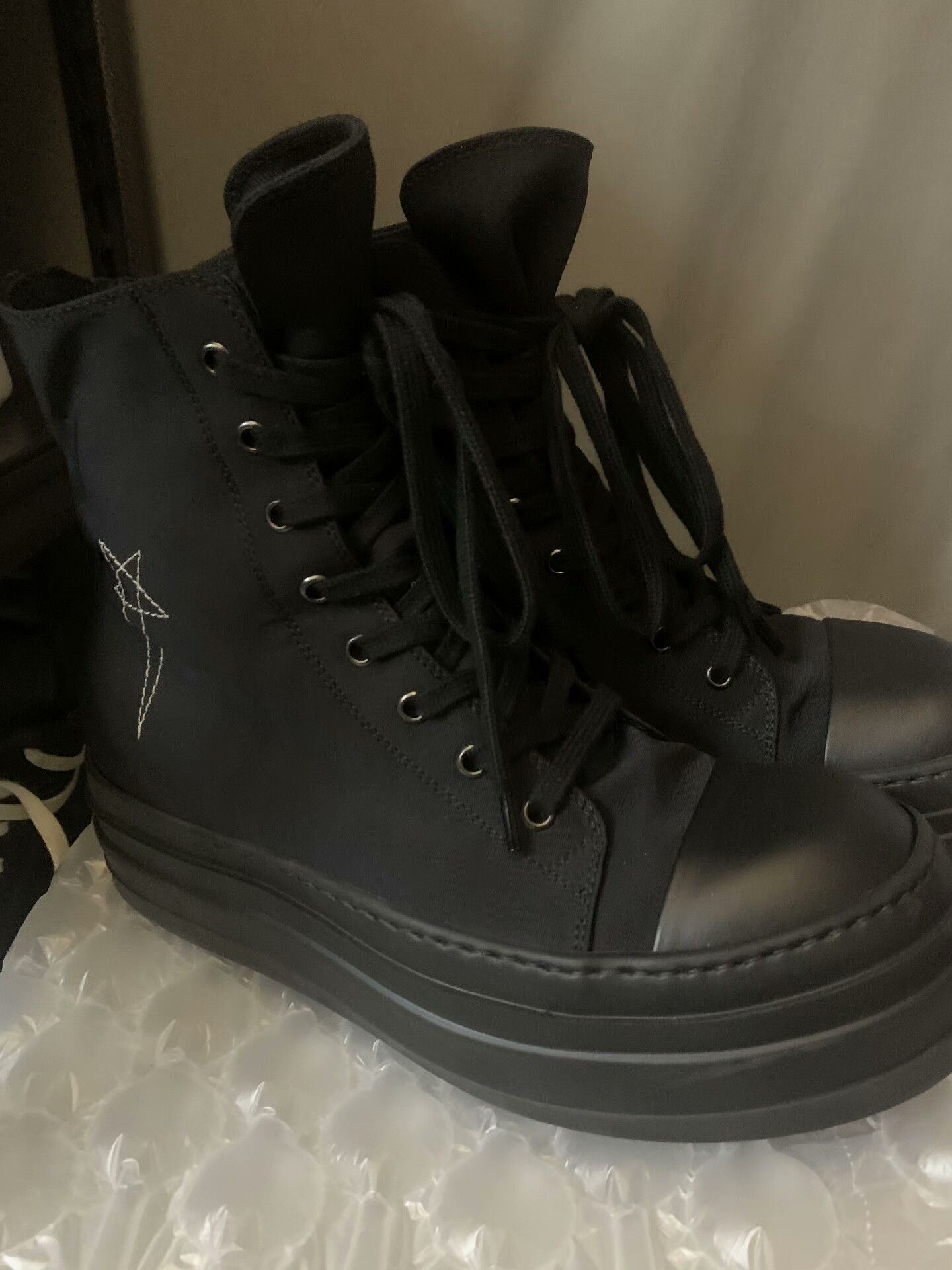 Rick Owens rick owens thick-soled black sneakers size 39 Size US 8.5 / EU 41-42 - 3 Thumbnail